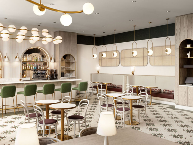 Bright, modern dining room of Prologue