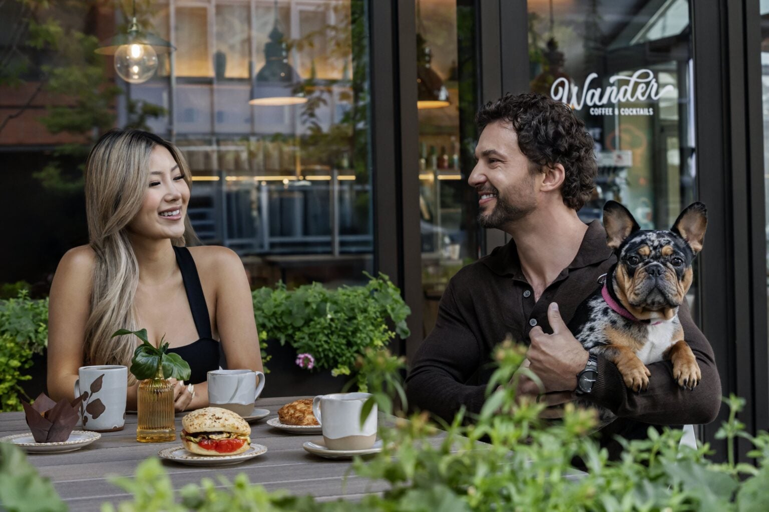 people eating at restaurant