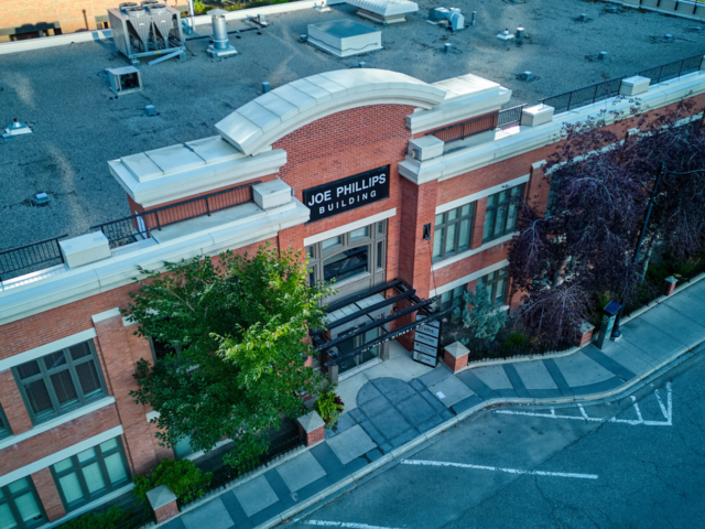 Joe Phillips Building aerial rooftop view