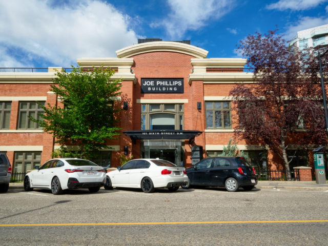 Joe Phillips Building front entrance signage
