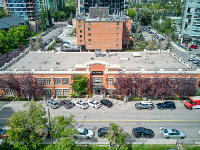 Aerial view of Joe Phillips Building block