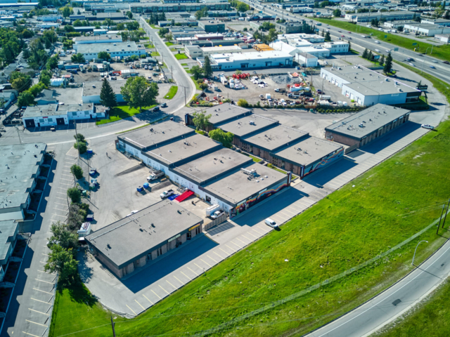 Aerial view of Phillips Court complex
